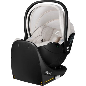 Lionelo - Rotirajuća autosjedalica s bazom MOXIE SET i-Size 40-87 cm Beige Sand