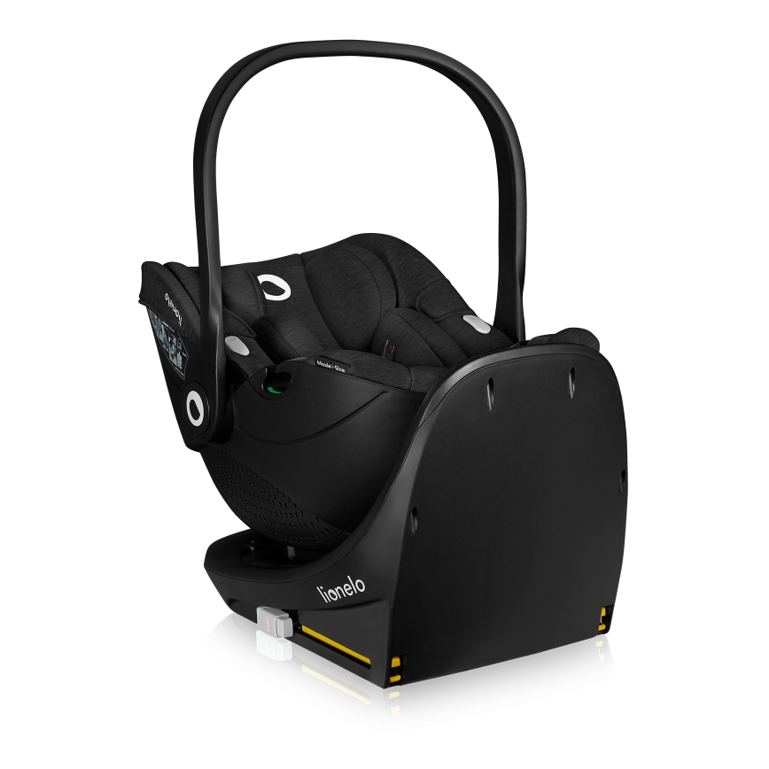 Lionelo - Rotirajuća autosjedalica s bazom MOXIE SET i-Size 40-87 cm Crni karbon