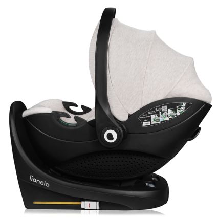Lionelo - Rotirajuća autosjedalica s bazom MOXIE SET i-Size 40-87 cm pješčano bež
