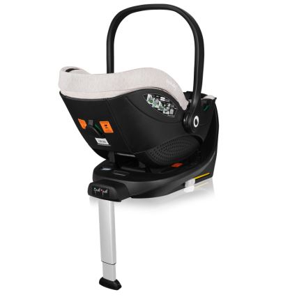 Lionelo - Rotirajuća autosjedalica s bazom MOXIE SET i-Size 40-87 cm pješčano bež