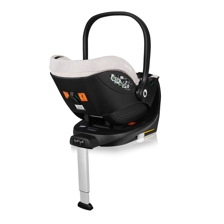 Lionelo - Rotirajuća autosjedalica s bazom MOXIE SET i-Size 40-87 cm pješčano bež