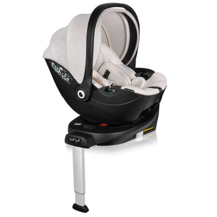 Lionelo - Rotirajuća autosjedalica s bazom MOXIE SET i-Size 40-87 cm pješčano bež