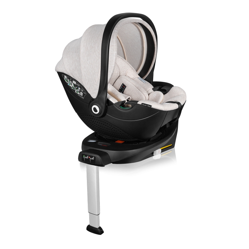 Lionelo - Rotirajuća autosjedalica s bazom MOXIE SET i-Size 40-87 cm pješčano bež