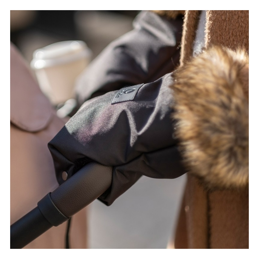 Lionelo - Rukavnik za kolica HANDMUFF Crni