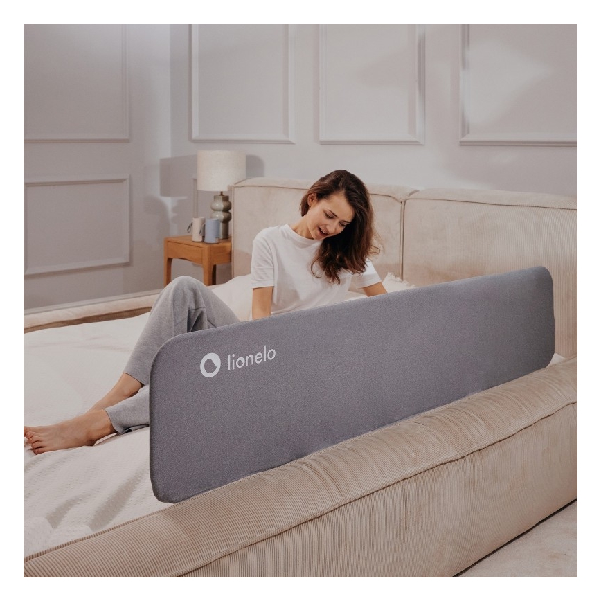 Lionelo - Sigurnosna ograda za krevet LORA XL tamnosiva