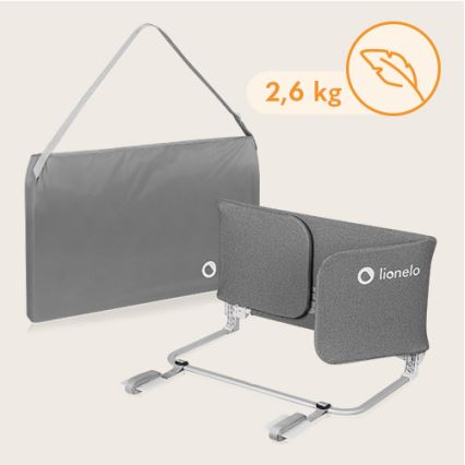 Lionelo - Sigurnosna ograda za krevet LORA XL tamnosiva