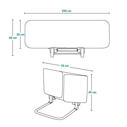 Lionelo - Sigurnosna ograda za krevet LORA XL tamnosiva