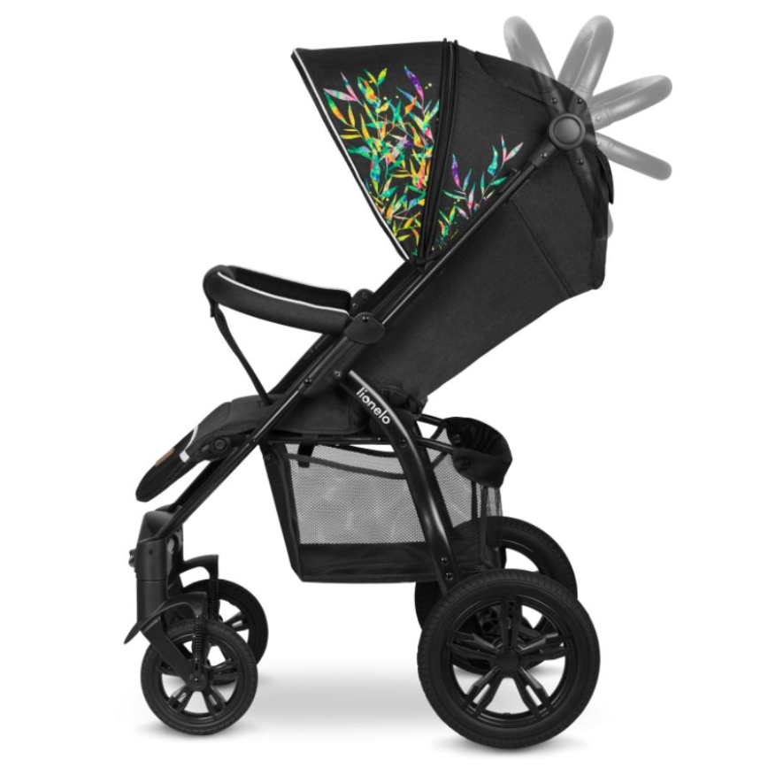 Lionelo - Sportska dječja kolica ANNET TOUR crna/zelena