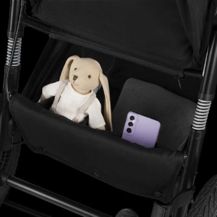 Lionelo - Sportska dječja kolica AZURA crna/siva