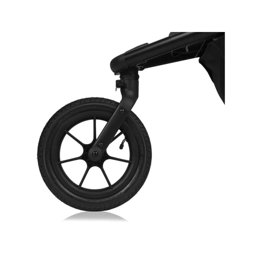 Lionelo - Sportska dječja kolica AZURA crna/zelena