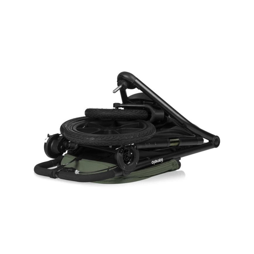 Lionelo - Sportska dječja kolica AZURA crna/zelena