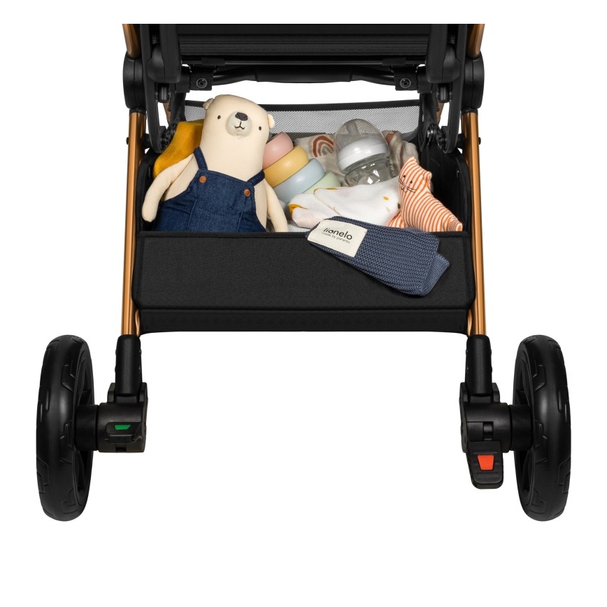 Lionelo - Sportska dječja kolica CLOE crna/zlatna