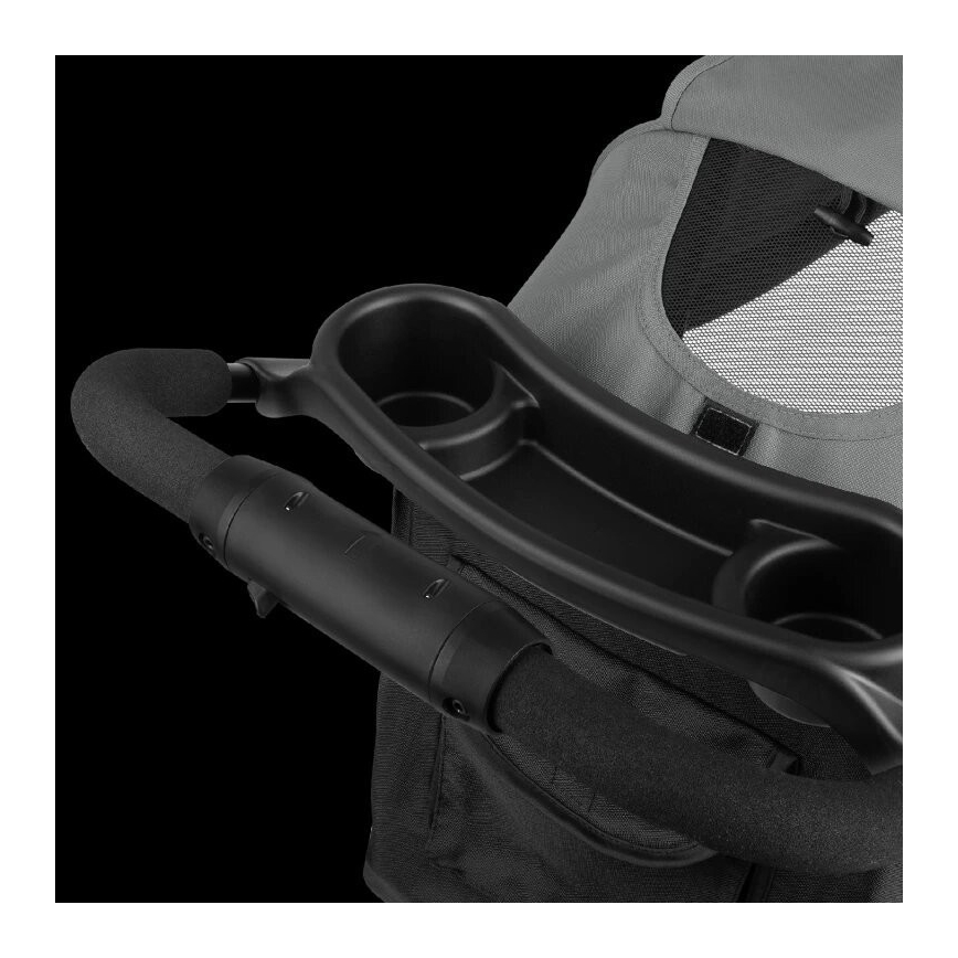 Lionelo - Sportska dječja kolica EMMA PLUS siva/crna