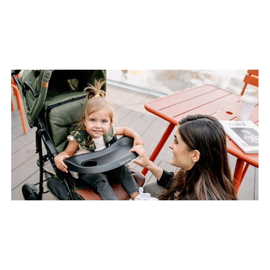 Lionelo - Sportska dječja kolica EMMA PLUS zelena/crna