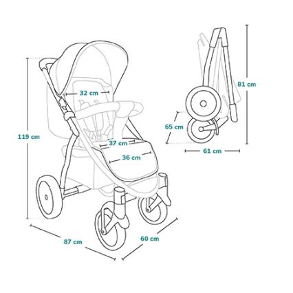 Lionelo - Sportska kolica ANNET TOUR Zlatni Trenuci