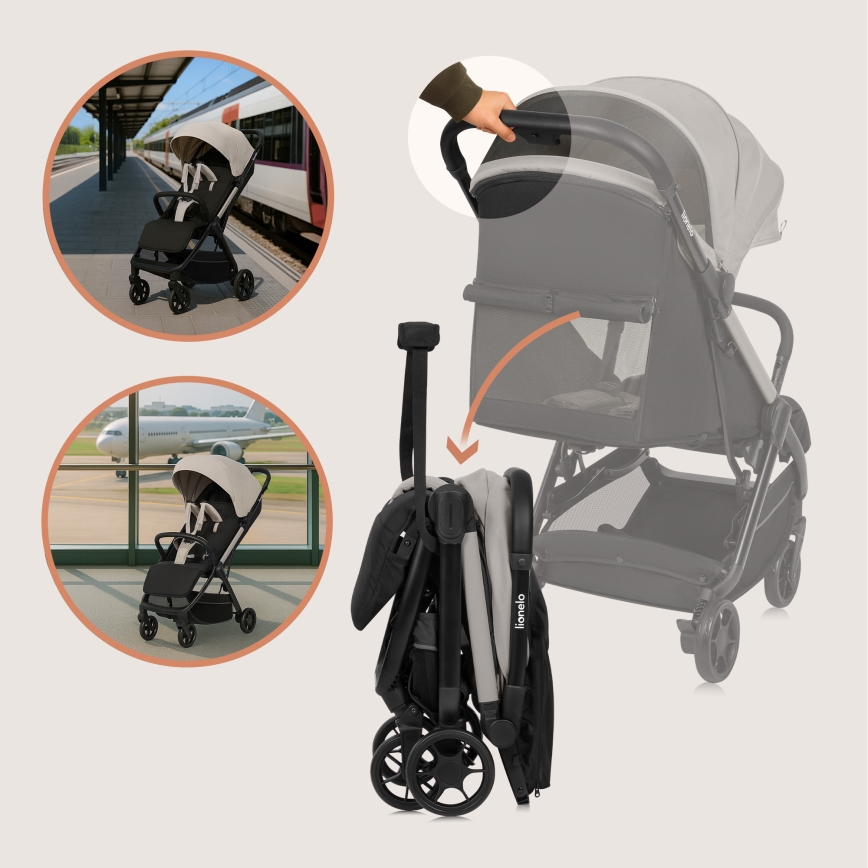 Lionelo - Sportska kolica JULIE AIR Beige Sand