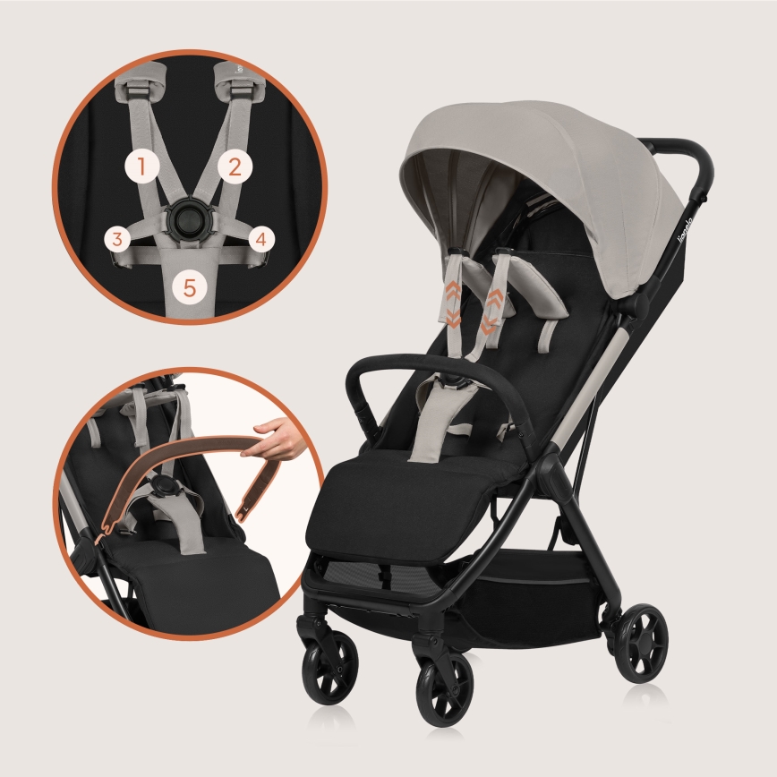 Lionelo - Sportska kolica JULIE AIR Beige Sand