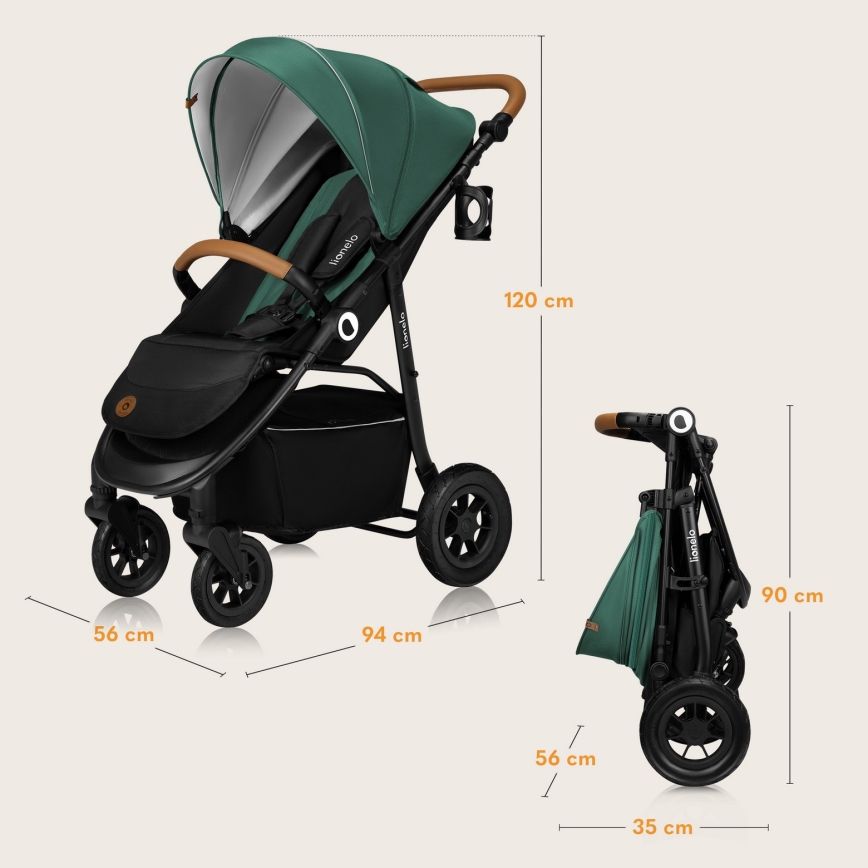 Lionelo - Sportska kolica NATT Green Emerald