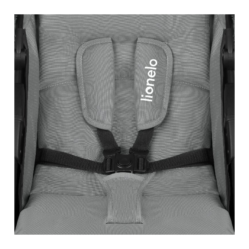 Lionelo - Sportski dječji kolica EMMA PLUS siva/crna