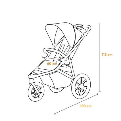 Lionelo - Sportski kolica AZURA crna