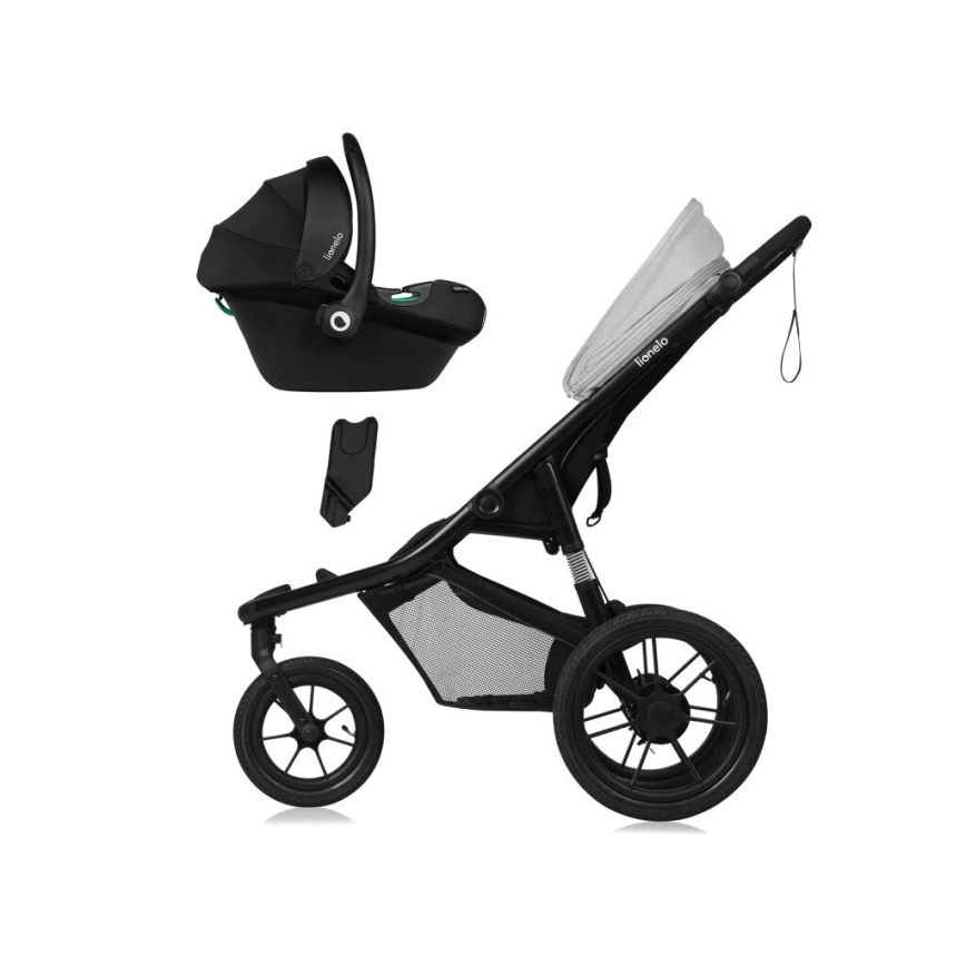Lionelo - Sportski kolica AZURA crna/siva