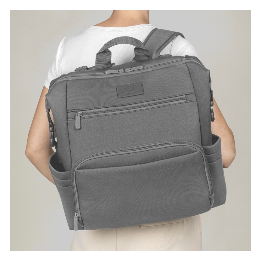Lionelo - Torba za pelene za kolica CUBE Grey Stone