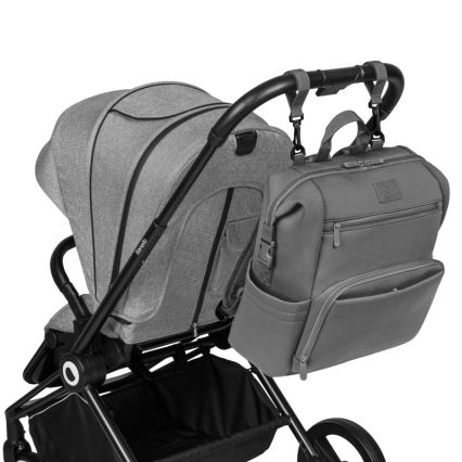 Lionelo - Torba za pelene za kolica CUBE Grey Stone