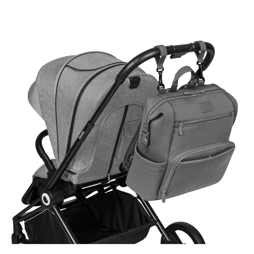 Lionelo - Torba za pelene za kolica CUBE Grey Stone