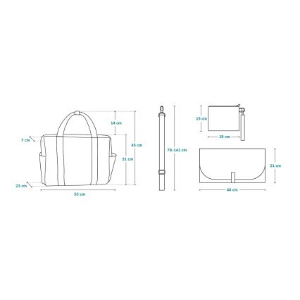 Lionelo - Torba za pelene za kolica IDA Grey Concrete