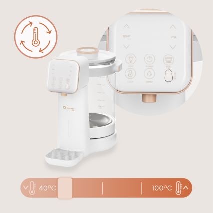 Lionelo - Uređaj za pripremu dječje formule BABYPRESTO 2.0 1200W/230V Bijela