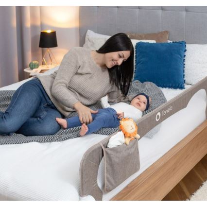 Lionelo - Zaštitna ograda za krevet EVA, siva