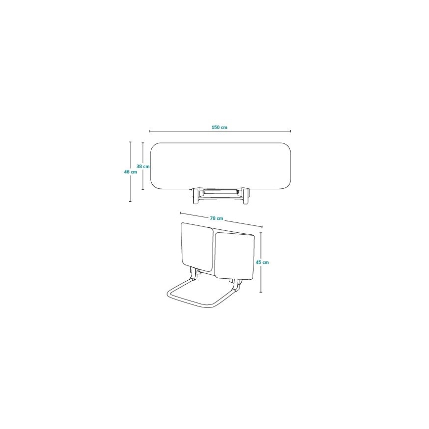 Lionelo - Zaštitna ograda za krevet LORA XL, siva