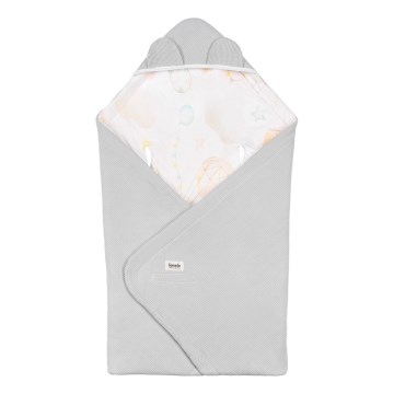 Lionelo - Zavinovača za autosjedalicu TRAVEL SWADDLE 90x90 cm Siva Balon