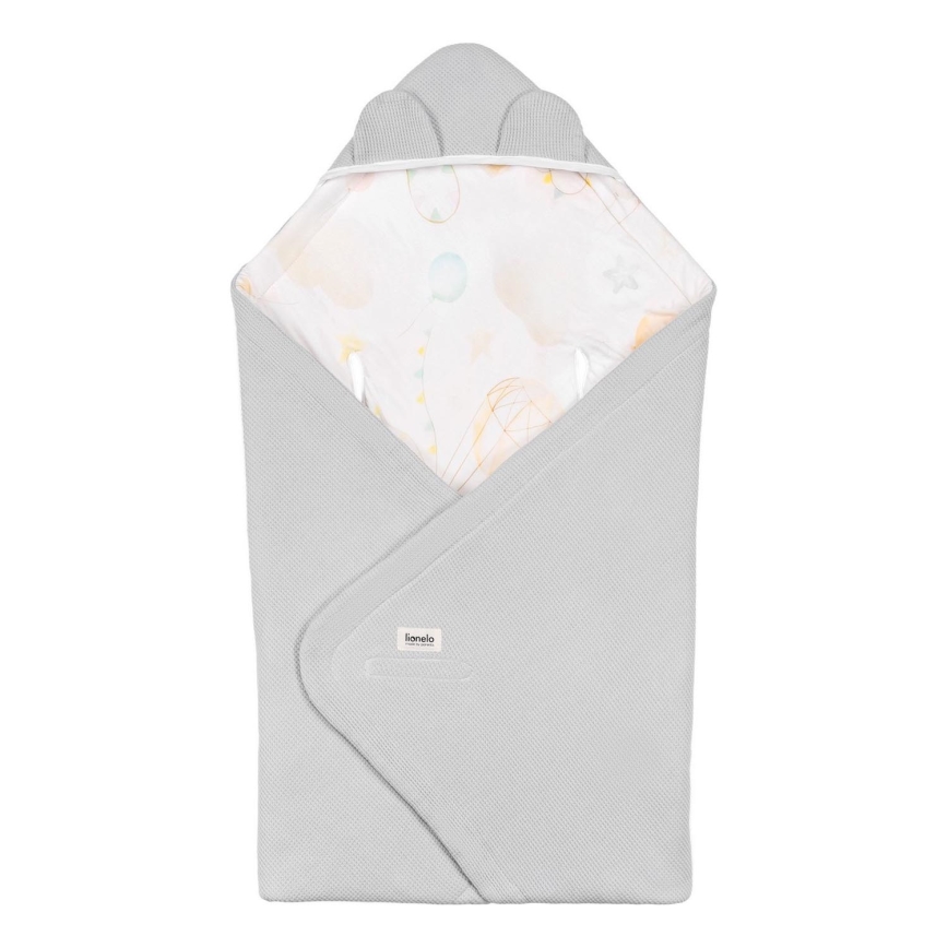 Lionelo - Zavinovača za autosjedalicu TRAVEL SWADDLE 90x90 cm Siva Balon