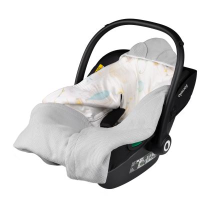 Lionelo - Zavinovača za autosjedalicu TRAVEL SWADDLE 90x90 cm Siva Balon