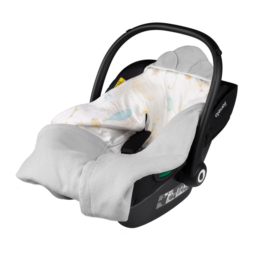 Lionelo - Zavinovača za autosjedalicu TRAVEL SWADDLE 90x90 cm Siva Balon