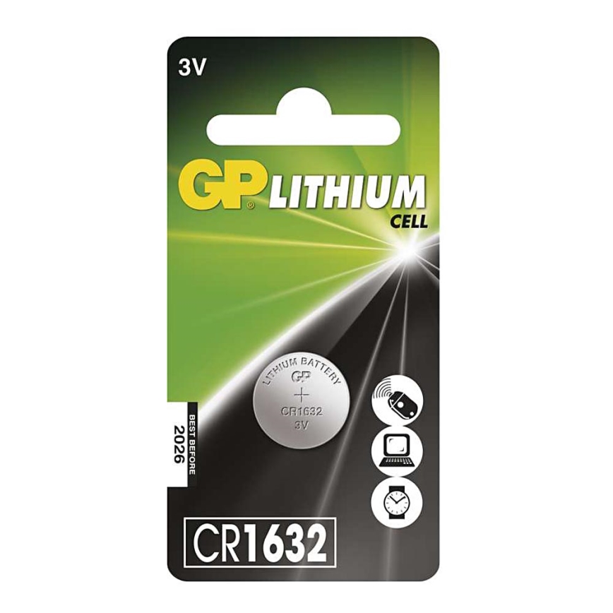 Litijska gumbasta baterija CR1632 GP LITHIUM 3V/140 mAh