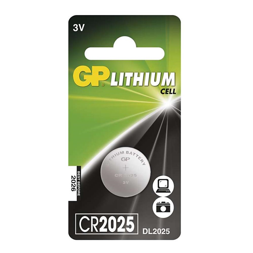 Litijska gumbasta baterija CR2025 GP LITHIUM 3V/170 mAh