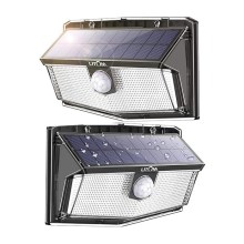 Litom - SET 2x LED Solarna zidna svjetiljka sa senzorom LED/3,7V IP67