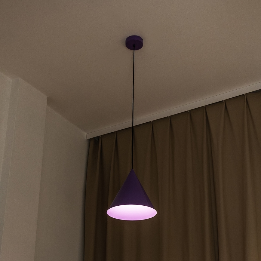 Ljubičasti luster na sajli ETNA 1xE27/15W/230V promjer 25 cm
