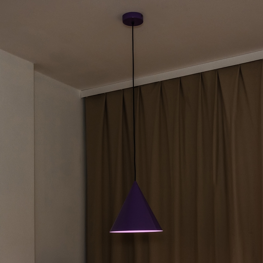 Ljubičasti luster na sajli ETNA 1xE27/15W/230V promjer 25 cm