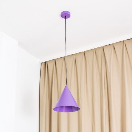 Ljubičasti luster na sajli ETNA 1xE27/15W/230V promjer 25 cm