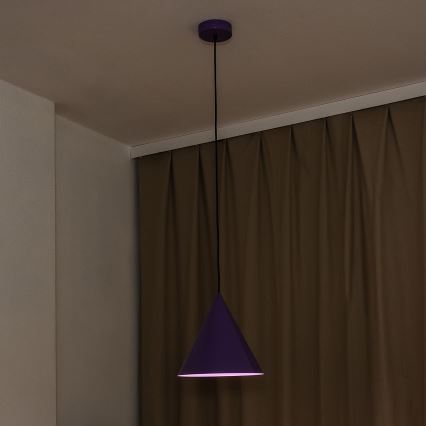 Ljubičasti luster na sajli ETNA II 1xE27/15W/230V promjer 25 cm