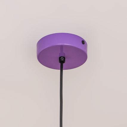 Ljubičasti luster na sajli ETNA II 1xE27/15W/230V promjer 25 cm