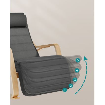 Ljuljaća fotelja RESTLY tamno siva