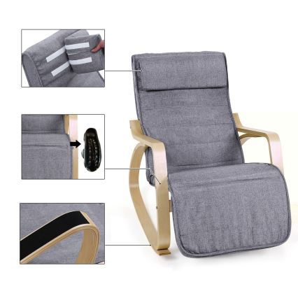 Ljuljaća stolica RESTLY siva