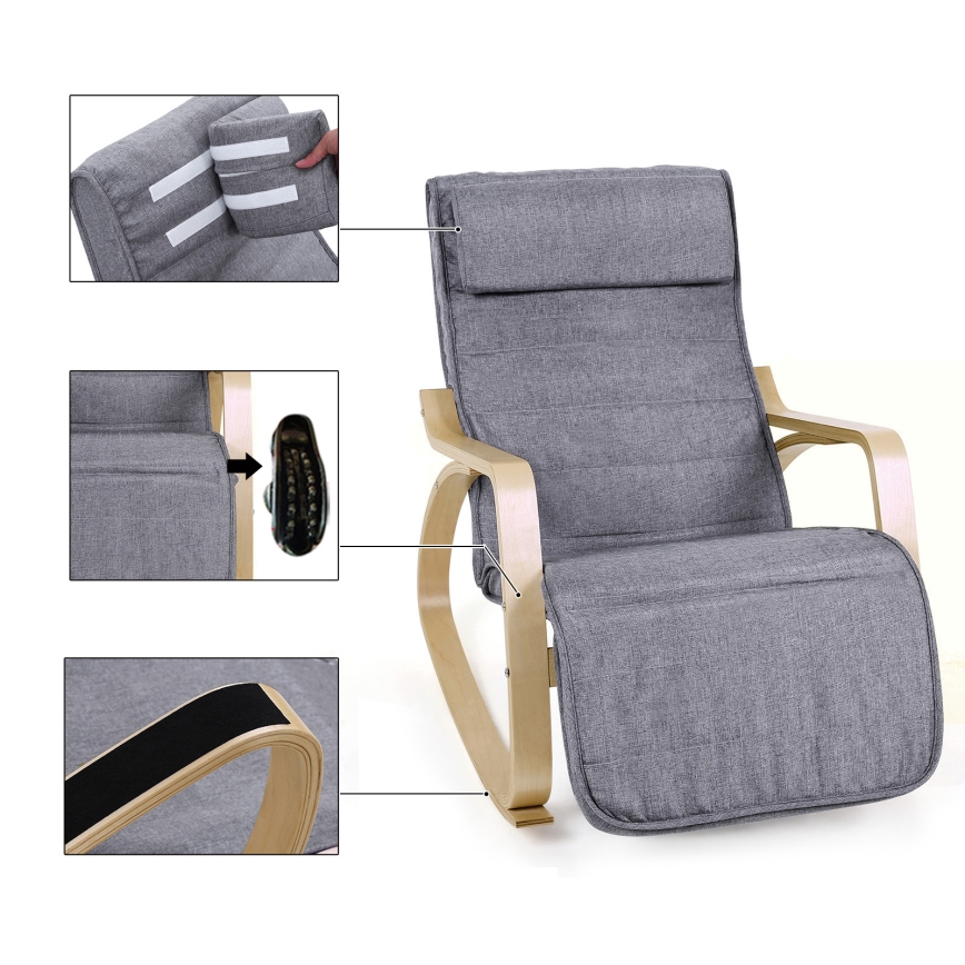 Ljuljaća stolica RESTLY siva