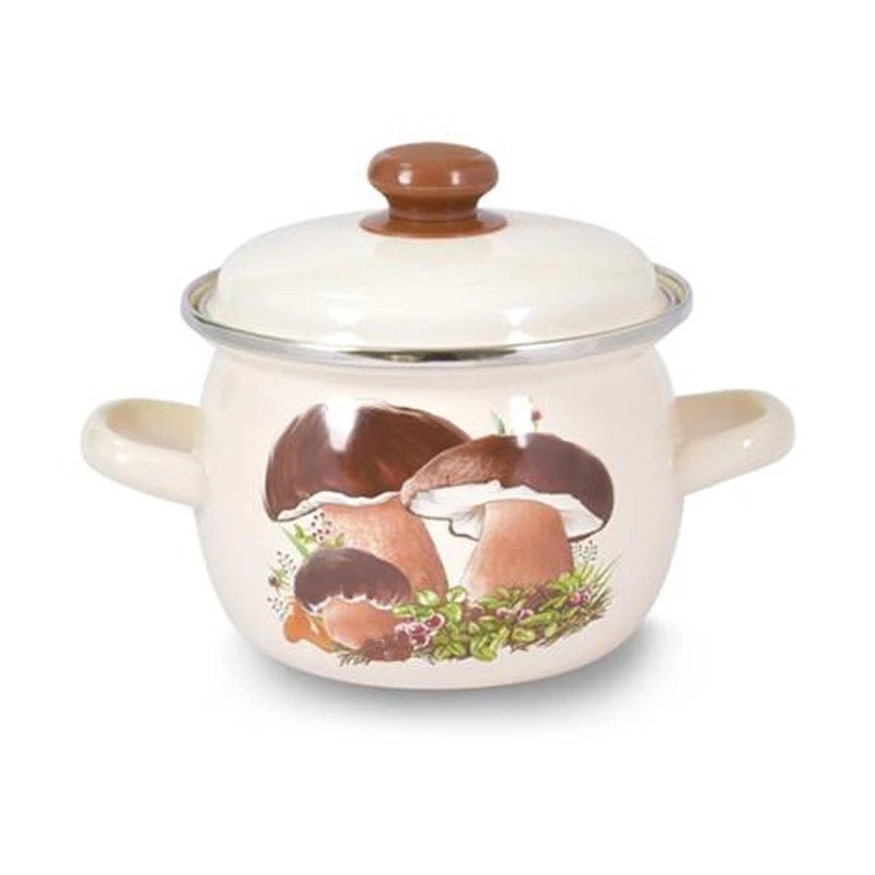 Lonac TORO s poklopcem 1,5 l, s motivom gljiva