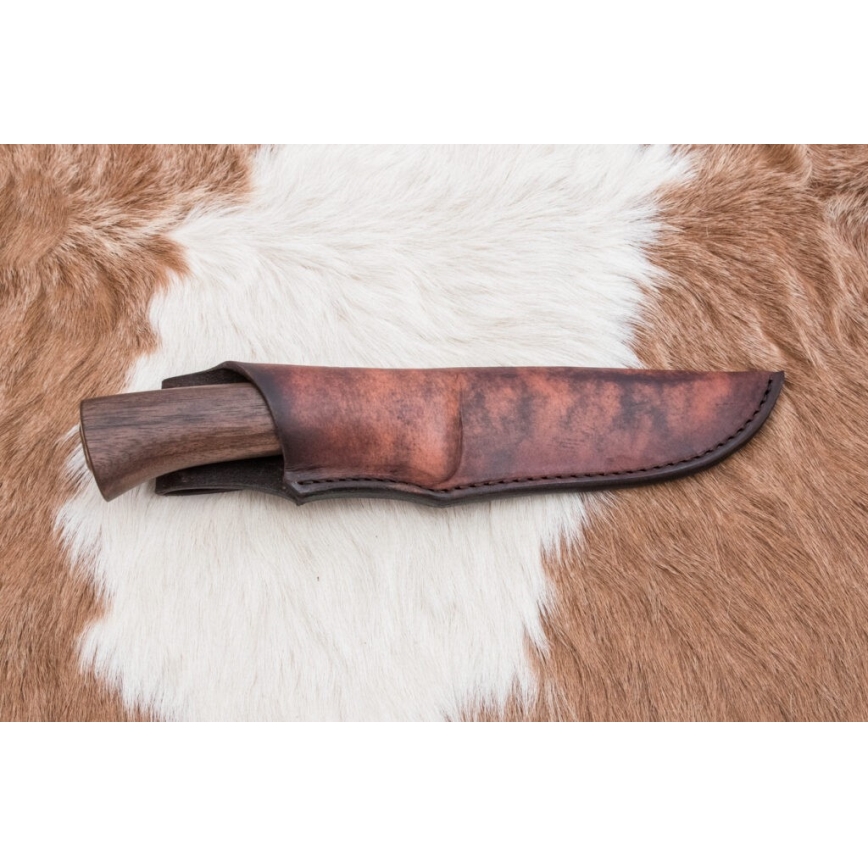 Lovački damask nož 11,8 cm orah/rog jelena