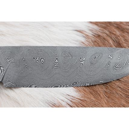 Lovački damask nož 11,8 cm orah/rog jelena